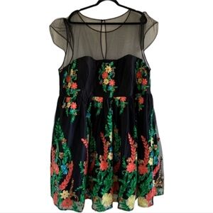 EUC MODCLOTH "BRIGHT GARDENS " DRESS  2X
